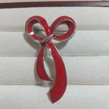 Vintage, retro, second-hand, used ribbon brooch, … - image 1