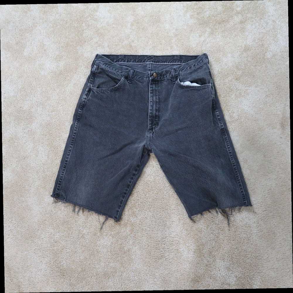 Vintage Rustler Black cutoff Jean Shorts Men's 36… - image 1