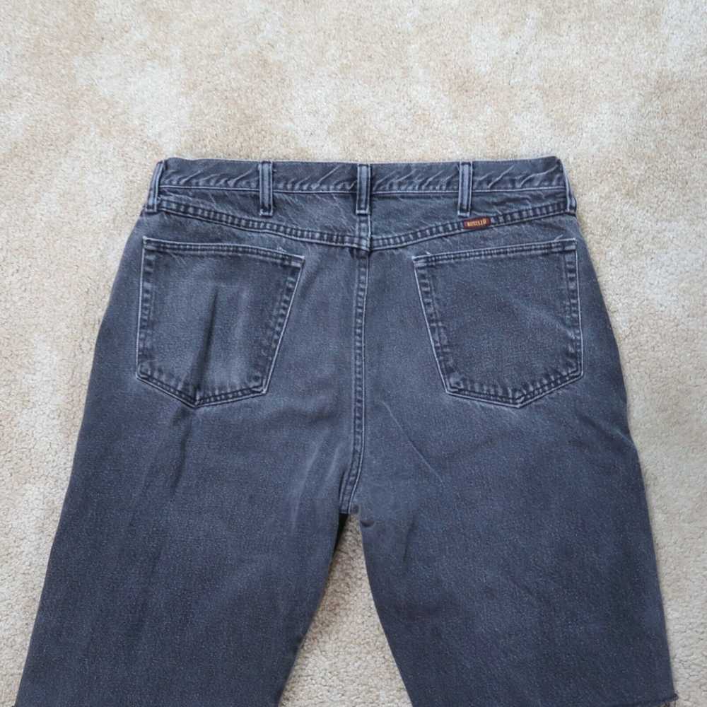 Vintage Rustler Black cutoff Jean Shorts Men's 36… - image 4