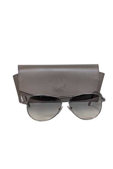 Persol - Grey Gunmetal Aviator Sunglasses