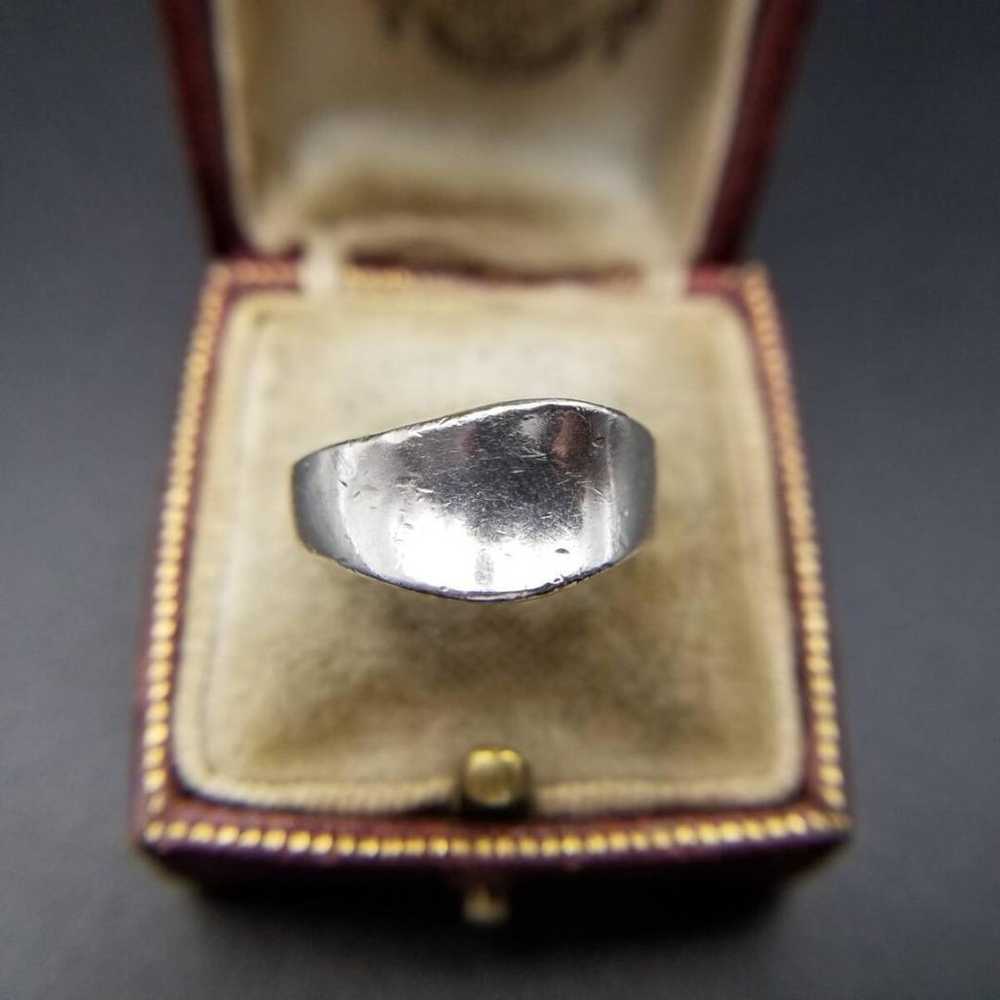 Mexico 925 Silver Wave Curve Vintage Ring Tapered - image 1