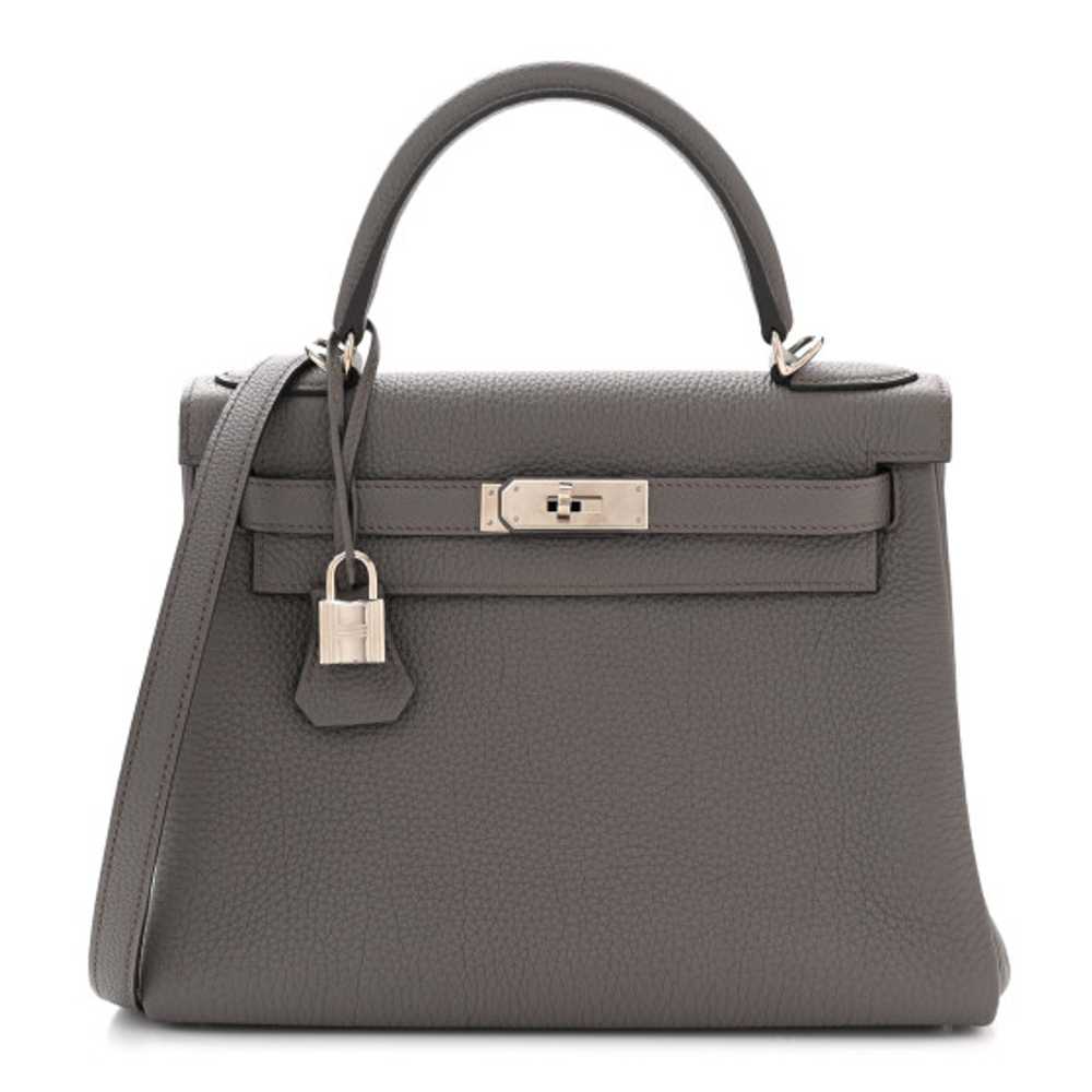 HERMES Togo Kelly Retourne 28 Etain - image 1