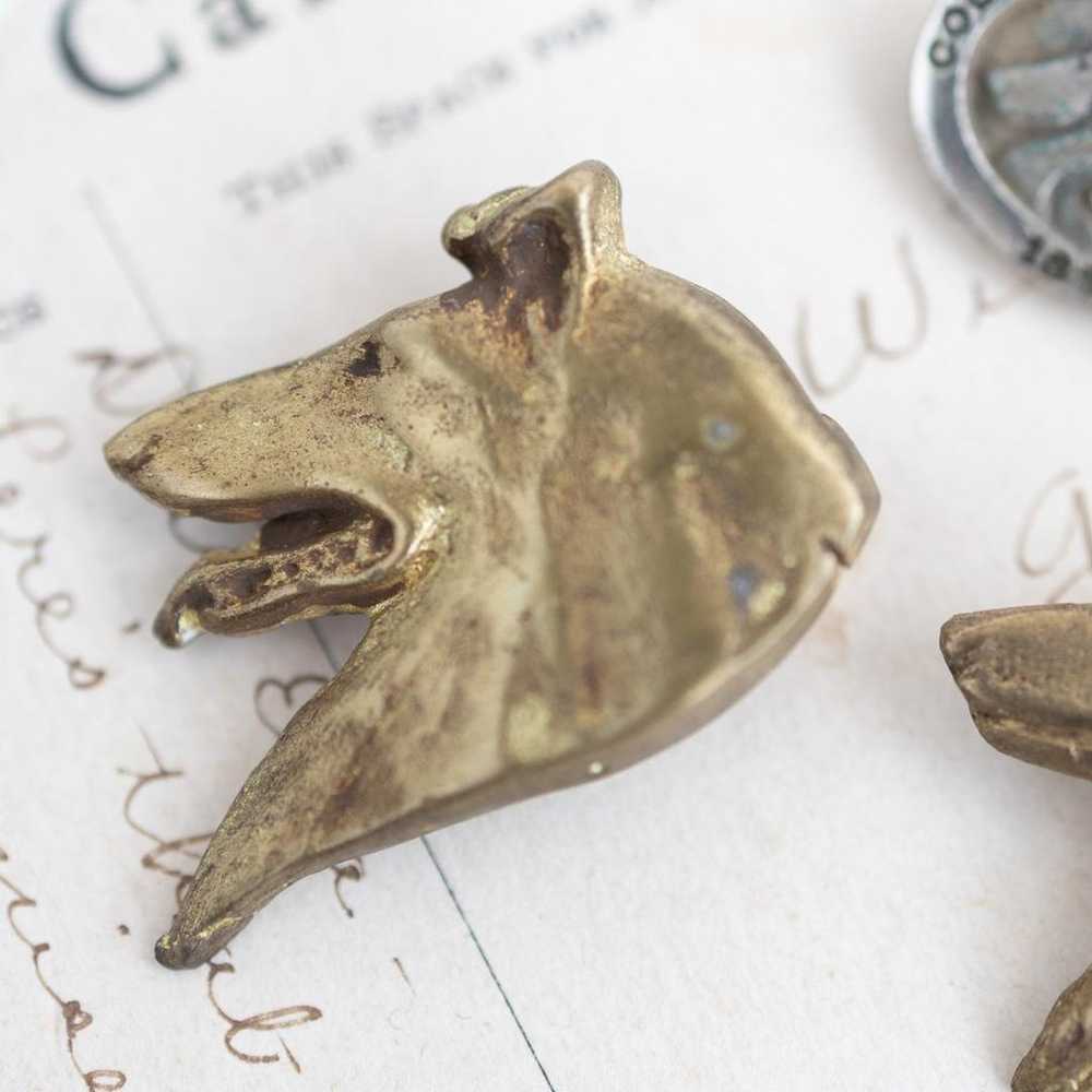 Vintage brooch set of 3 collie dogs for dog lover… - image 2