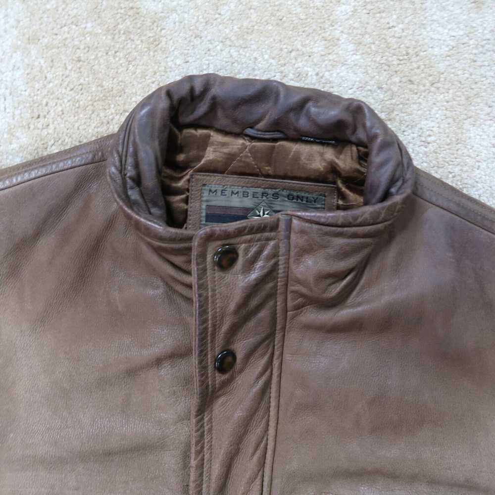 Members Only Vintage Members Only Leather Bomber … - image 4