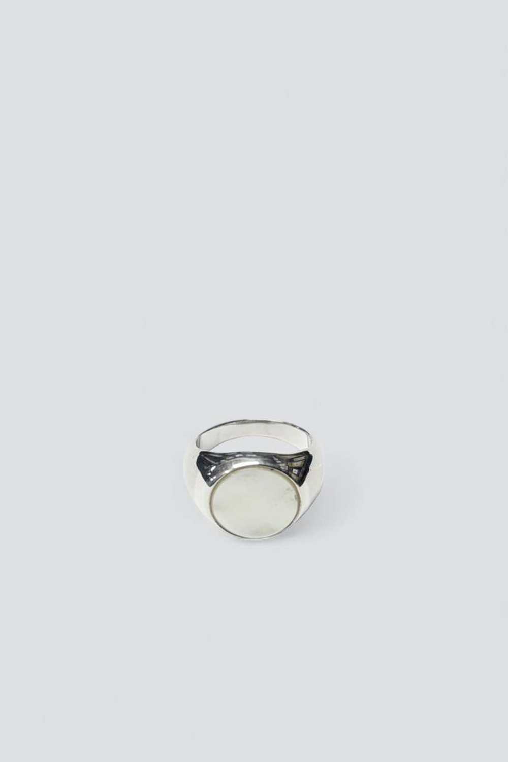 Round Mother of Pearl Ring - Sterling Silver - image 2