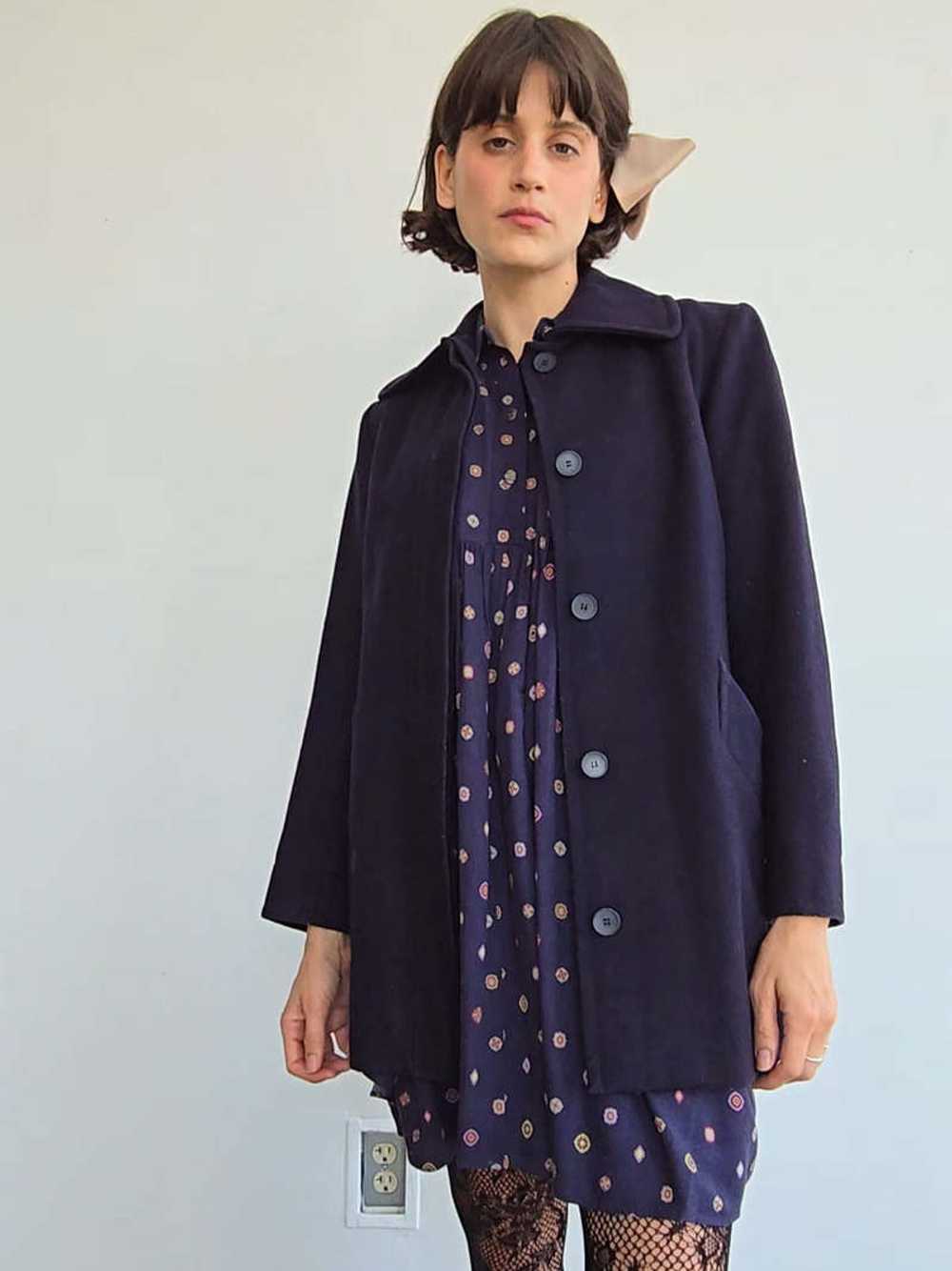 Vintage YSL Rive Gauche Coat - Midnight - image 3