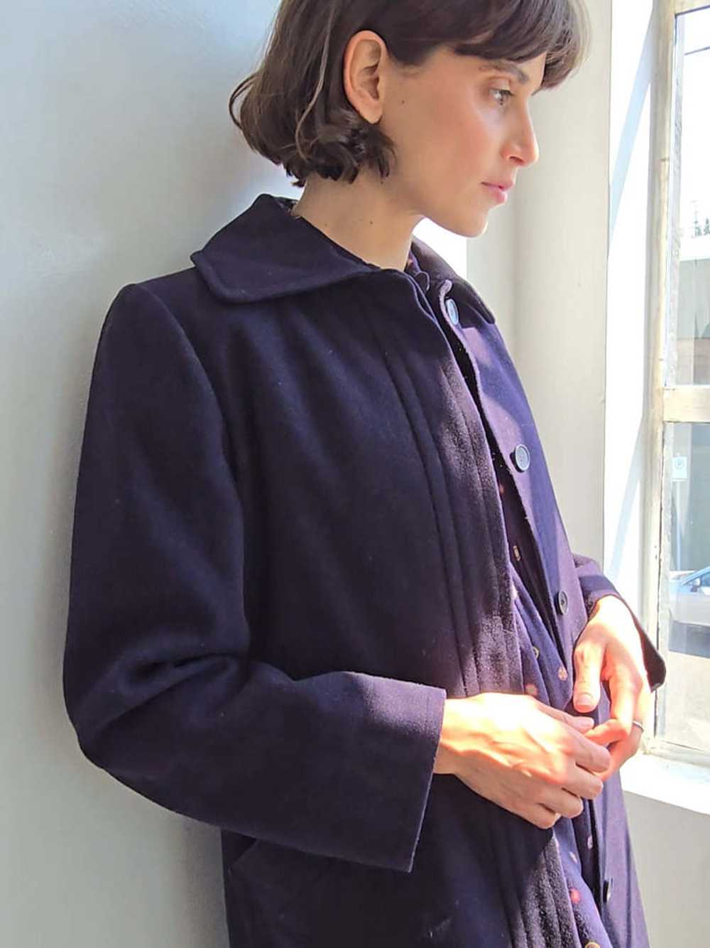 Vintage YSL Rive Gauche Coat - Midnight - image 4