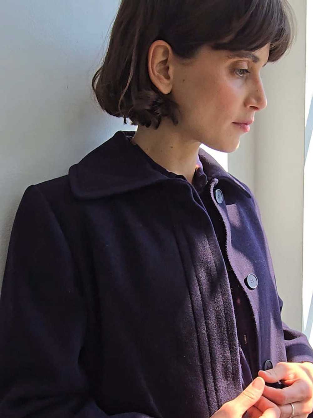 Vintage YSL Rive Gauche Coat - Midnight - image 6