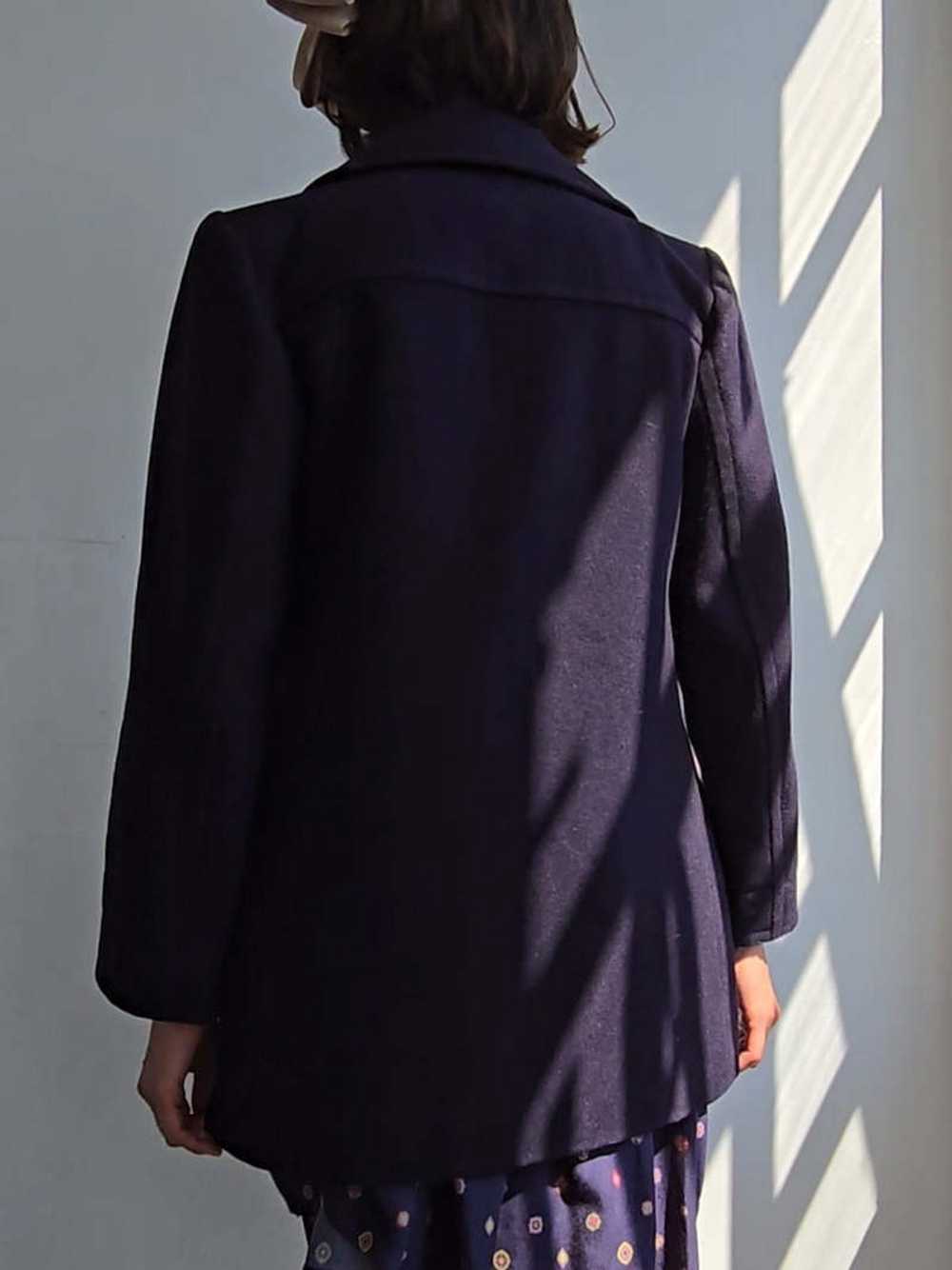 Vintage YSL Rive Gauche Coat - Midnight - image 7