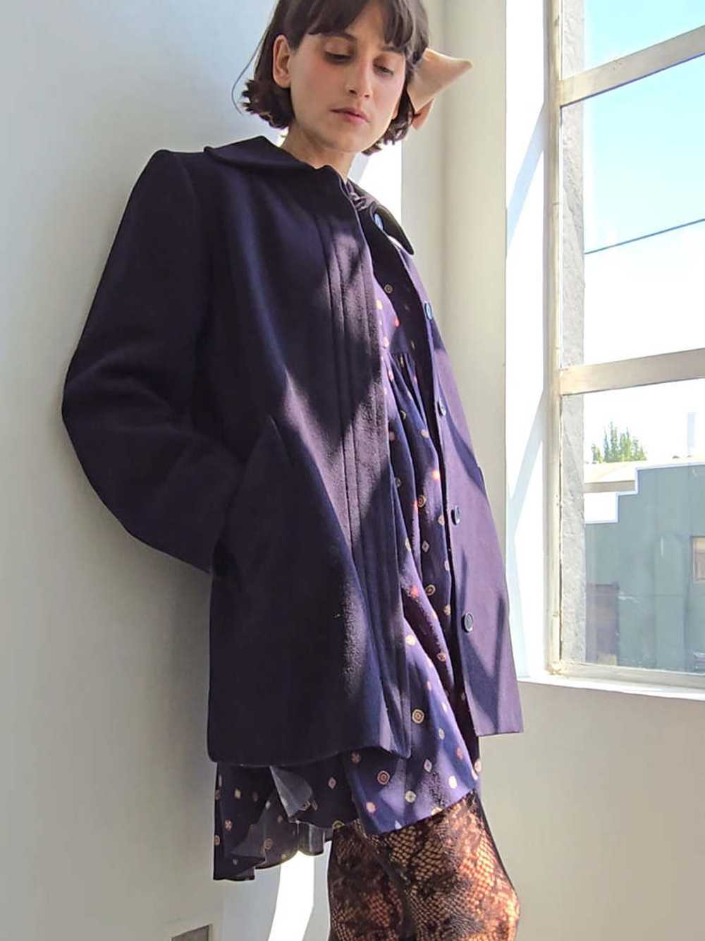 Vintage YSL Rive Gauche Coat - Midnight - image 8