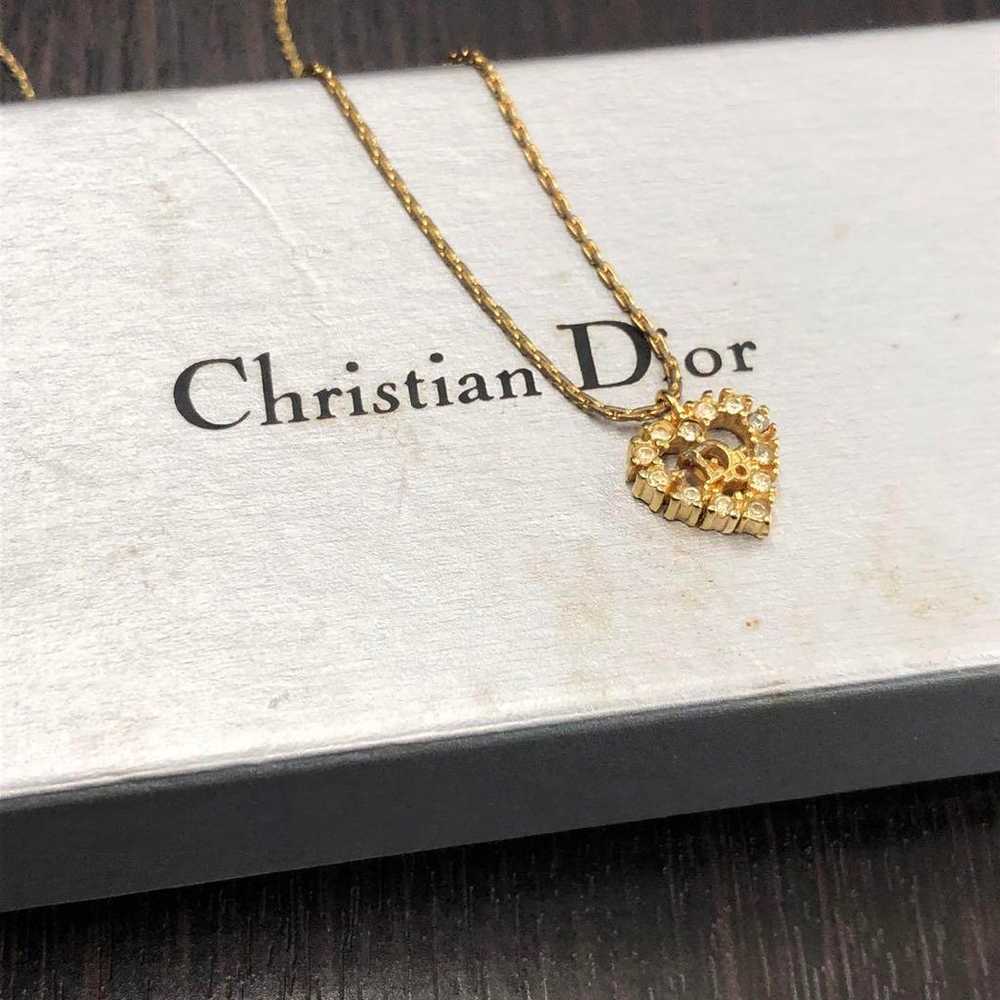 Christian Dior Dior logo necklace with rhinestone… - image 1