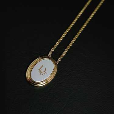 【Excellent Condition】Dior Necklace Circle Plate L… - image 1