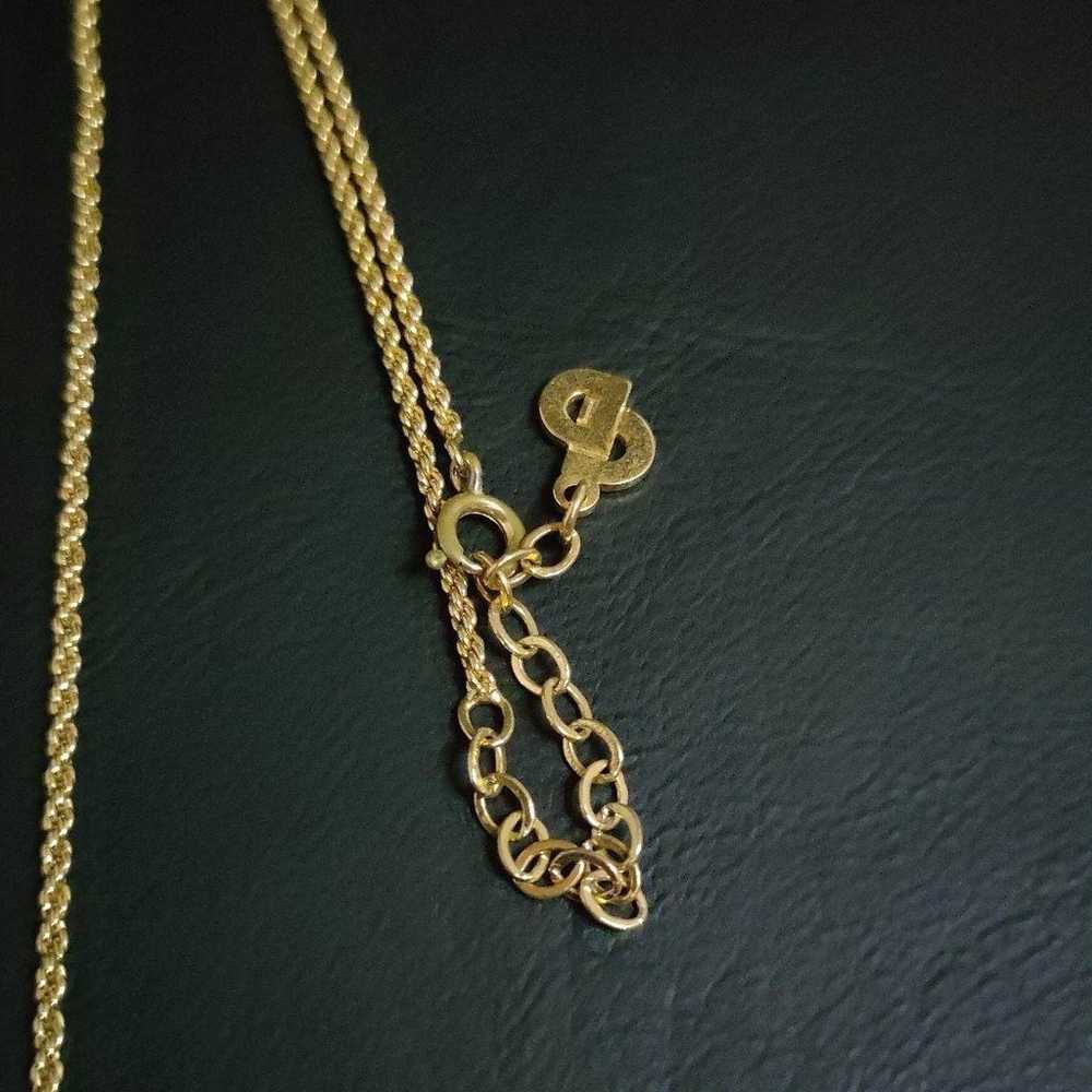 【Excellent Condition】Dior Necklace Circle Plate L… - image 4