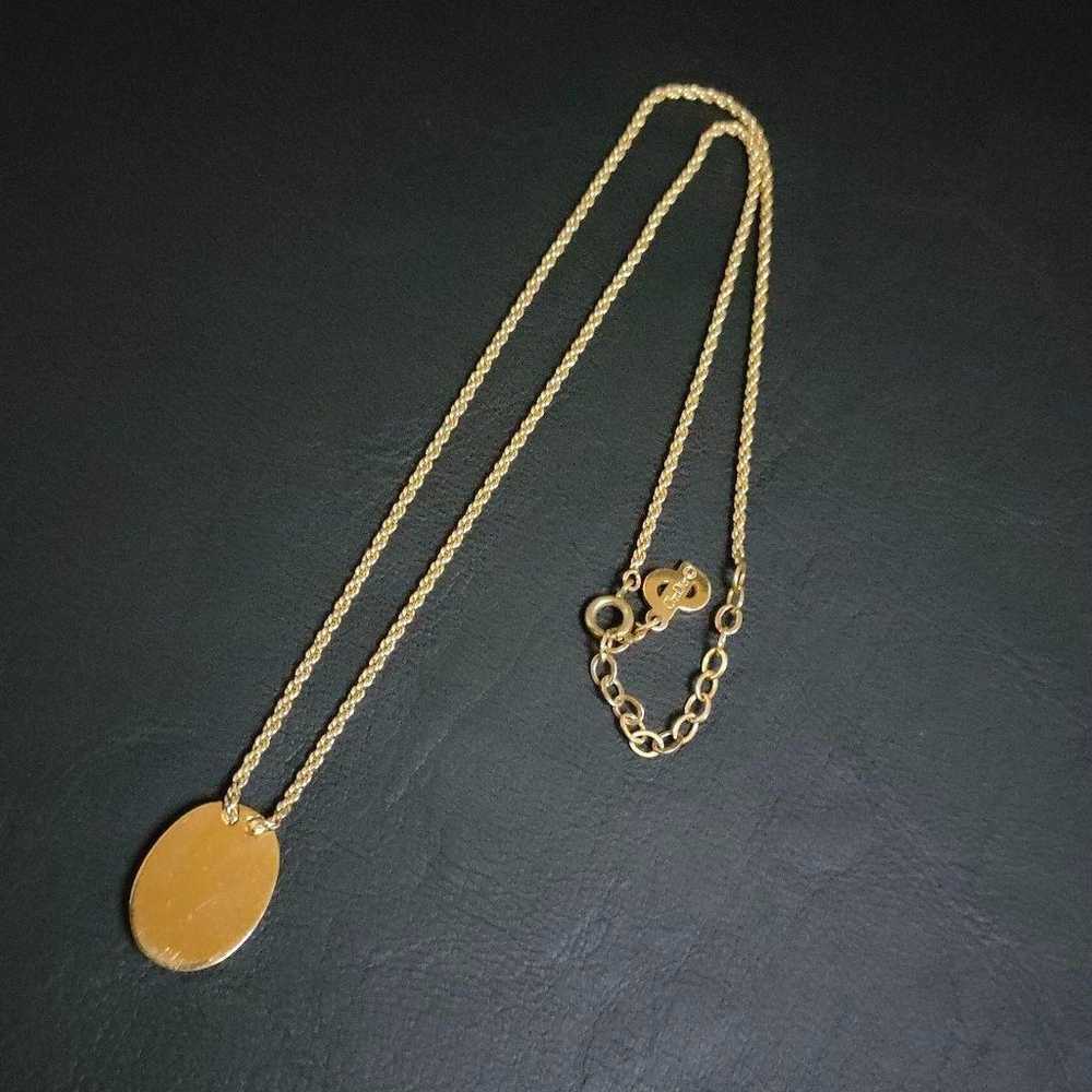 【Excellent Condition】Dior Necklace Circle Plate L… - image 7