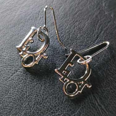 【Excellent condition】Dior Silver Logo Earrings