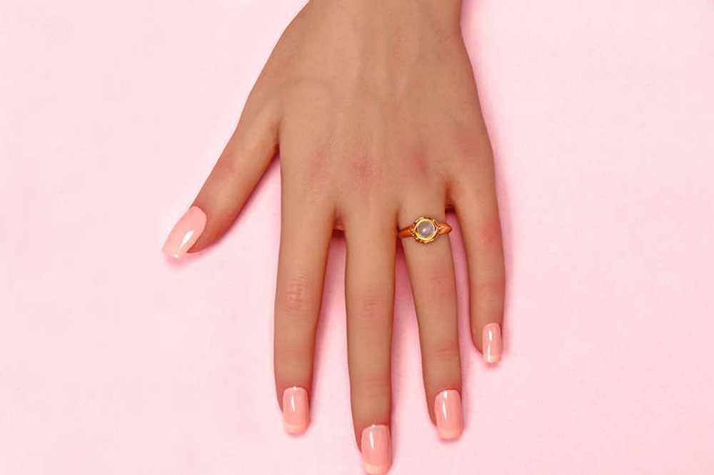 Victorian Serene - Moonstone Solitaire Ring - image 4