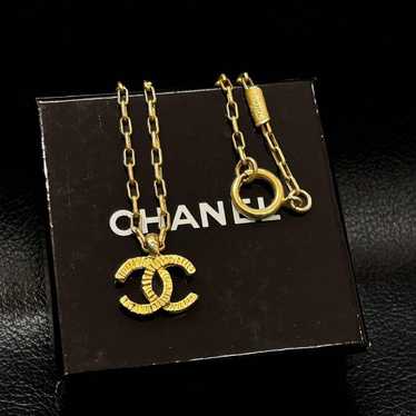 CHANEL Coco Mark Necklace / Vintage / Gold - image 1