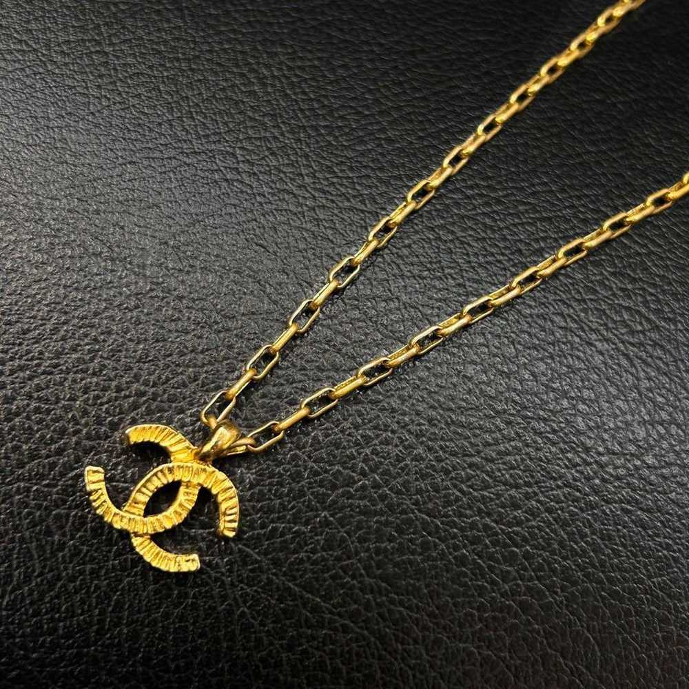 CHANEL Coco Mark Necklace / Vintage / Gold - image 4