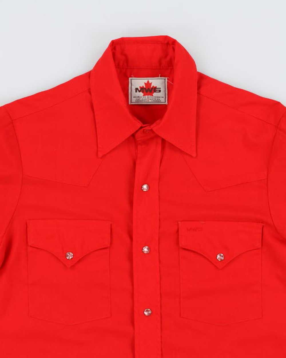 Vintage MWG 70s Red Western Shirt - S - image 3