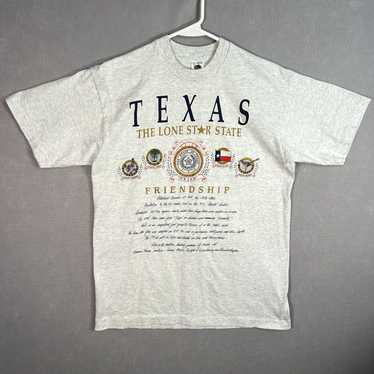 Fruit Of The Loom Vintage 90s Texas The Lone Star… - image 1