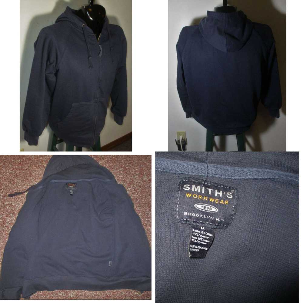 Vintage Men's SMITH'S Workwear Blue Full Zip Insu… - image 4