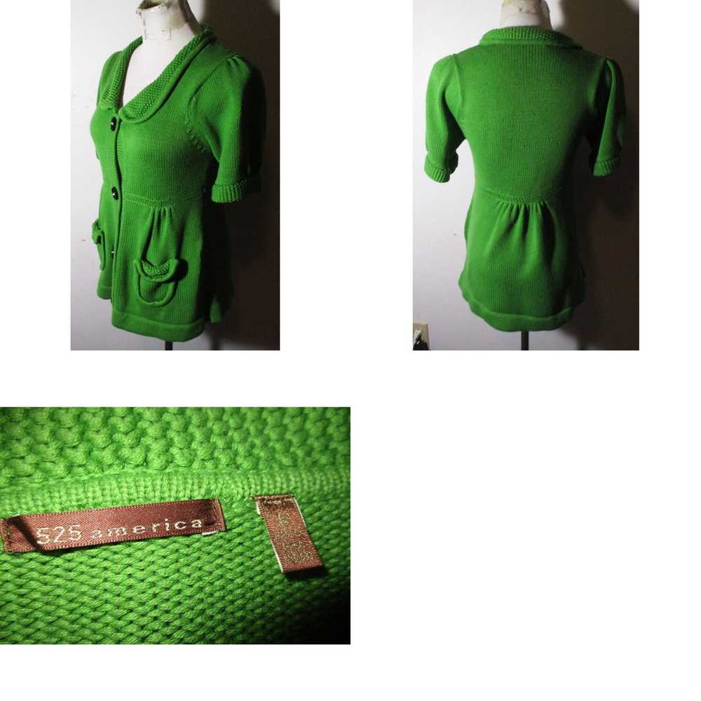 Vintage Women's 525 AMERICA Green Short Sleeve Ca… - image 4