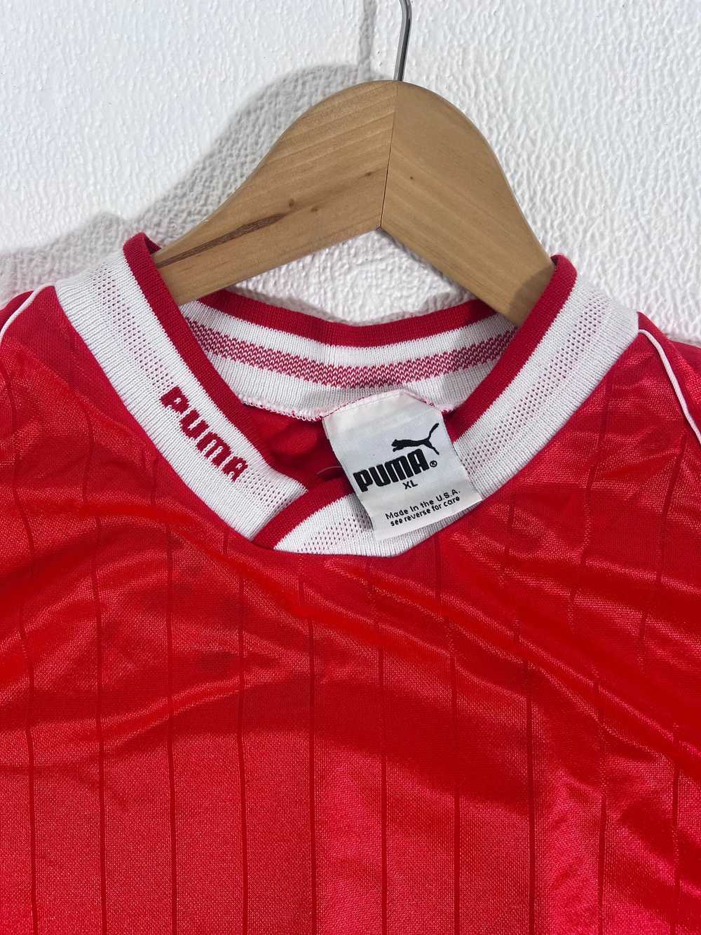 Vintage 1990's Red Puma Soccer Jersey Sz. XL - image 4