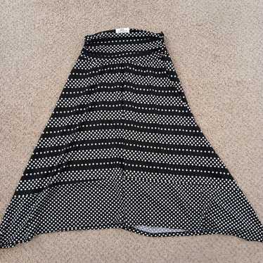 Apt. 9 Apt. 9 Skirt Medium Black Polka Dot Midi A… - image 1