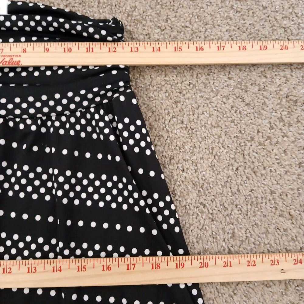 Apt. 9 Apt. 9 Skirt Medium Black Polka Dot Midi A… - image 3