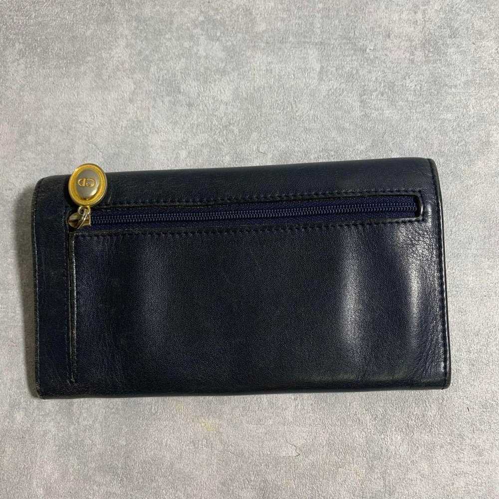 Christian Dior long wallet navy CD - image 2