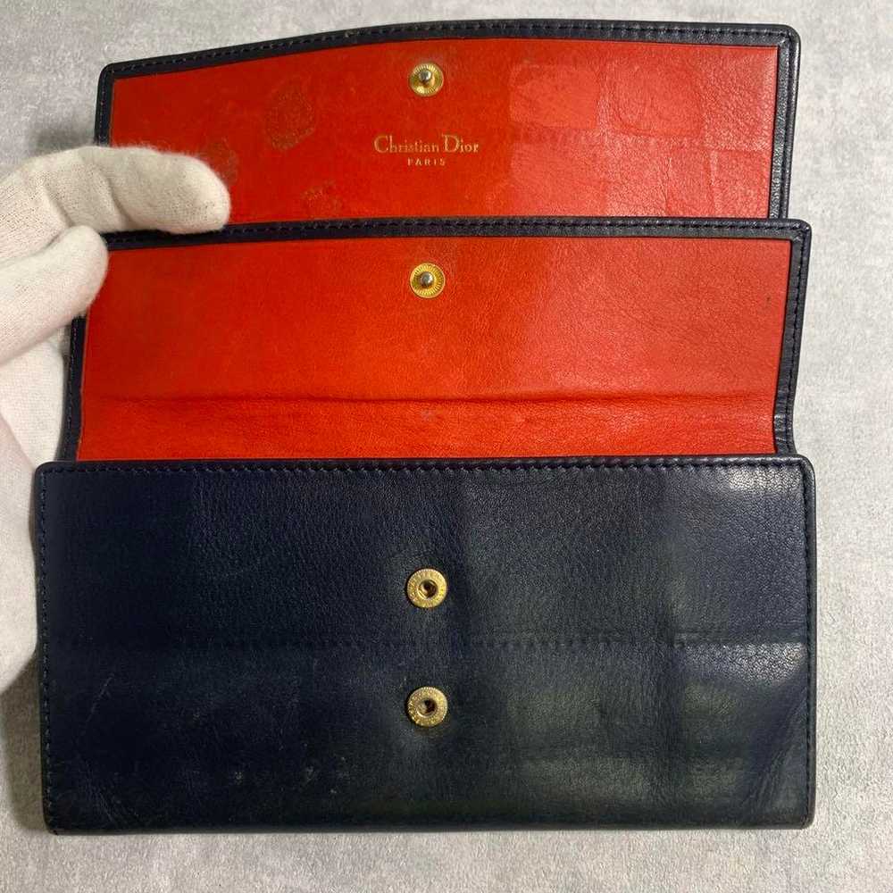 Christian Dior long wallet navy CD - image 8