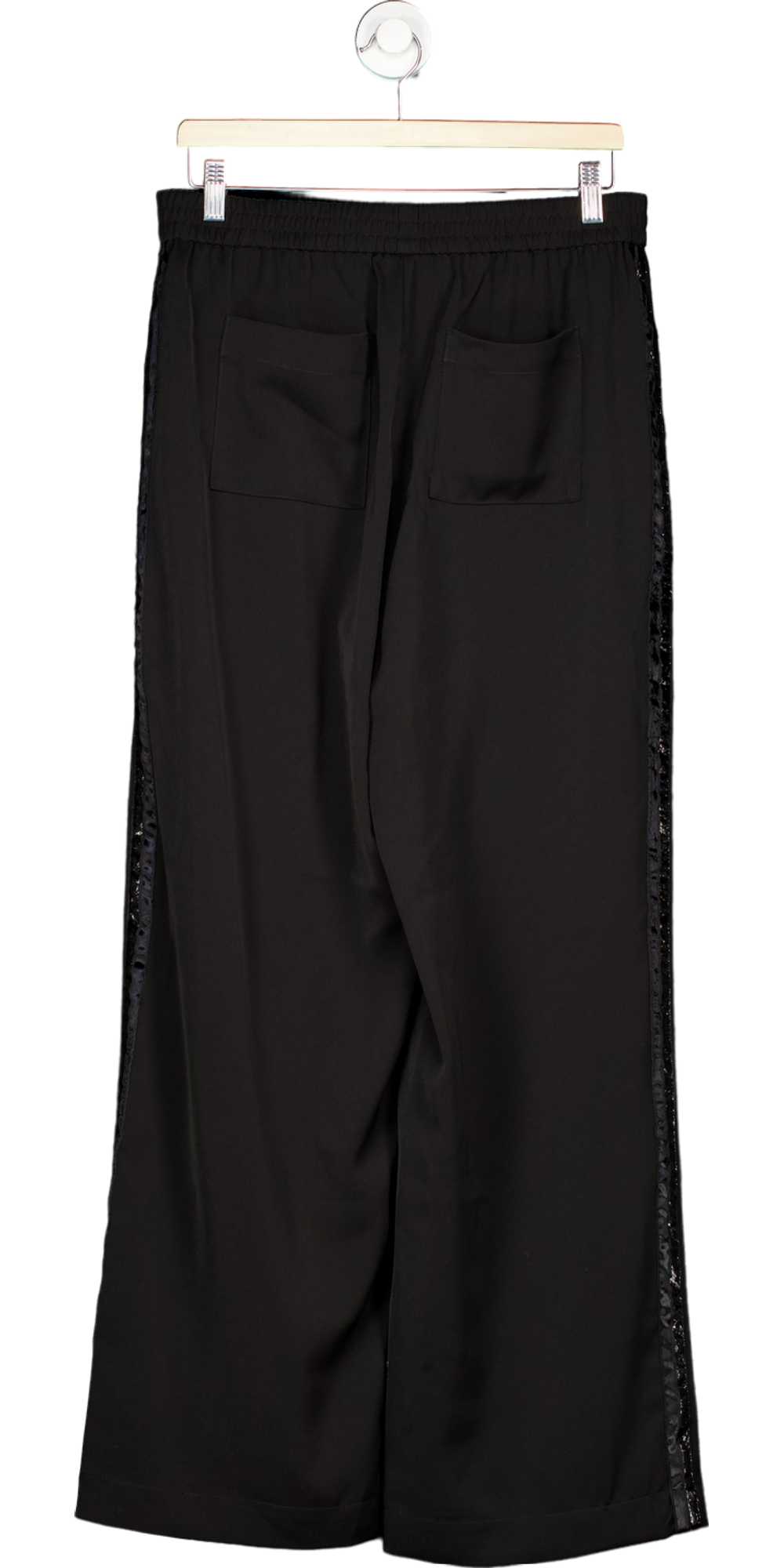 Eleven Loves Black Sequin Trim Trousers Size 12 - image 2