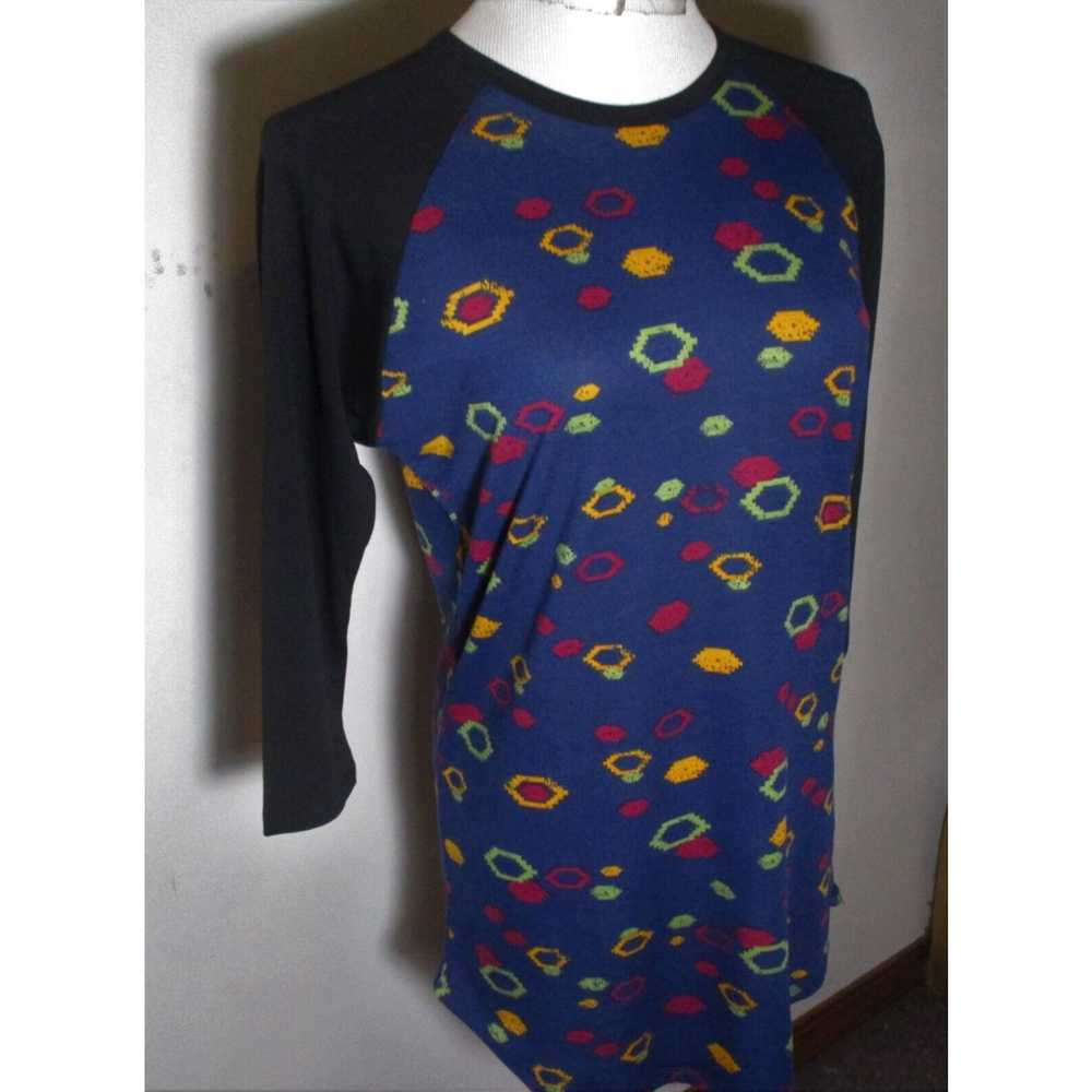 Vintage Women's LULAROE Blue Black "Randy" 3/4 Sl… - image 3