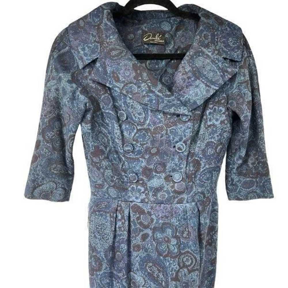 Vintage Donte Originals Blue Paisley Floral Secre… - image 2