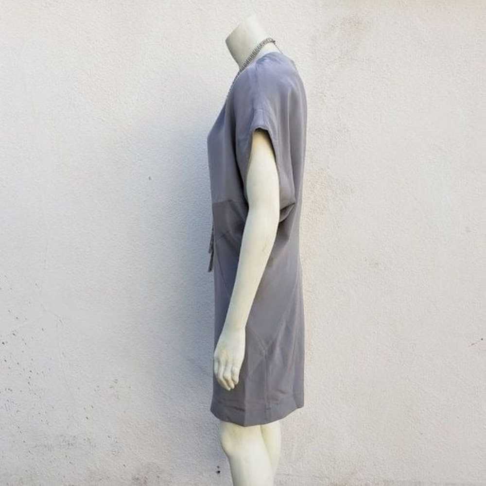 Vintage Balenciaga Women Silk Silver Grey Dolman … - image 2