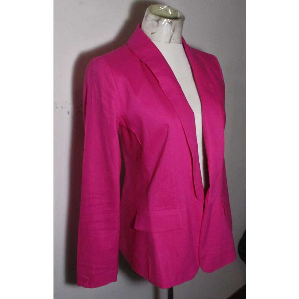 Loft Women's LOFT Hot Pink Linen Wrap Jacket Size… - image 1