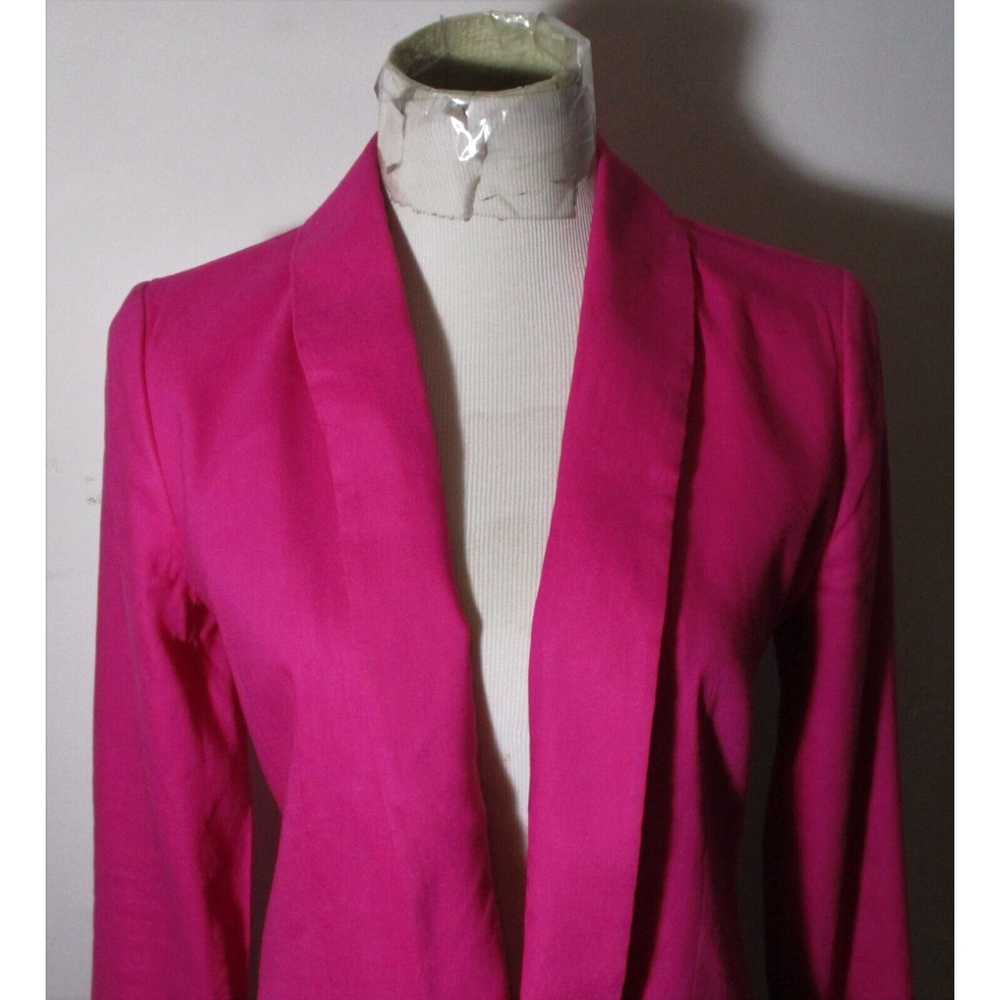 Loft Women's LOFT Hot Pink Linen Wrap Jacket Size… - image 3