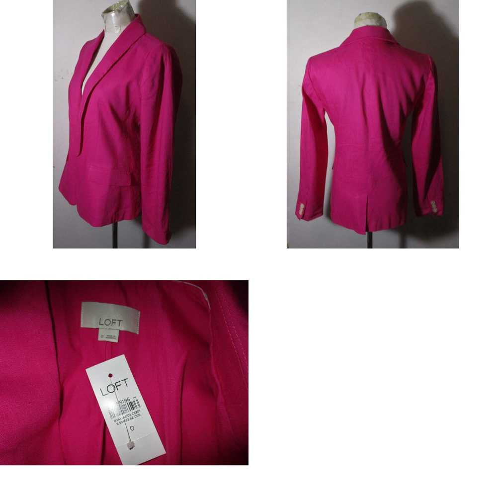 Loft Women's LOFT Hot Pink Linen Wrap Jacket Size… - image 4