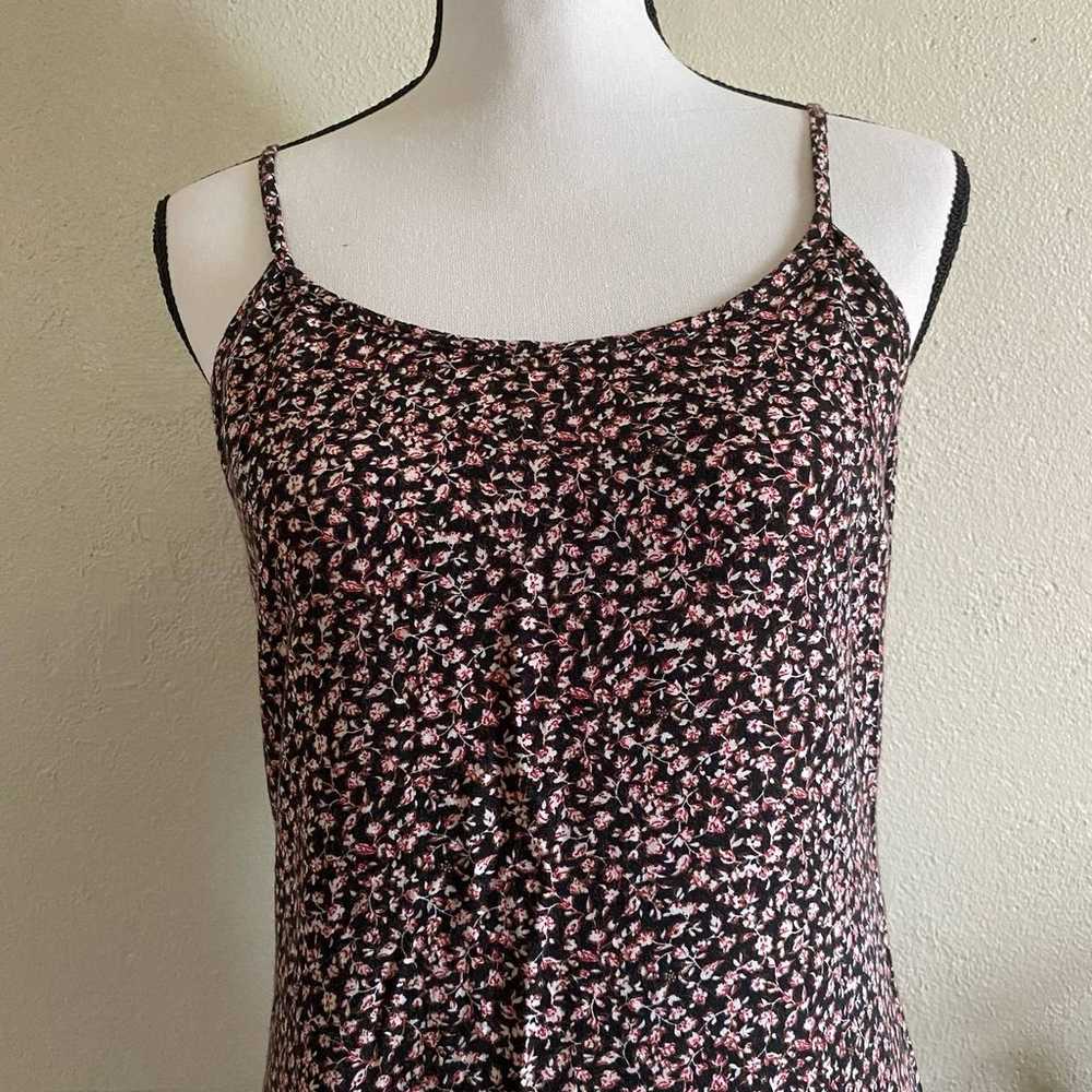 Rampage Vtg. 90’s black floral print tank maxi dr… - image 3