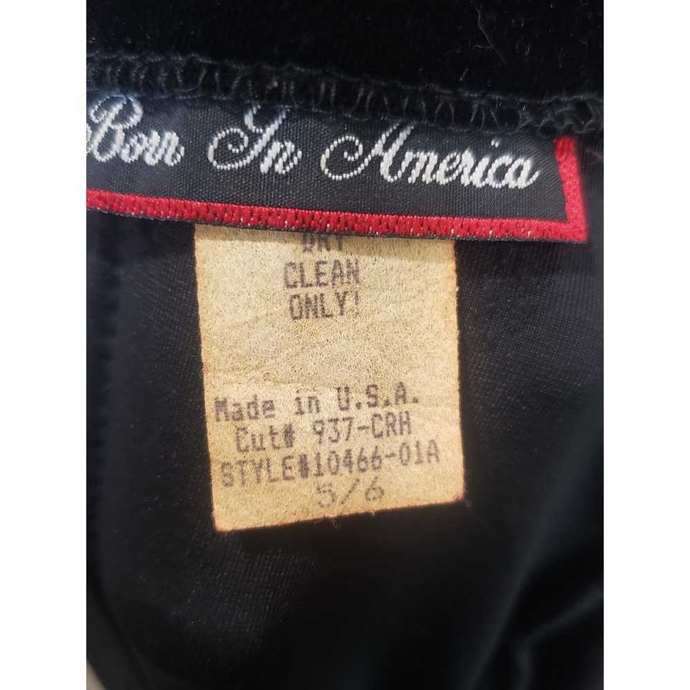 Born In America Vintage Sexy Black Velvet Spaghet… - image 5