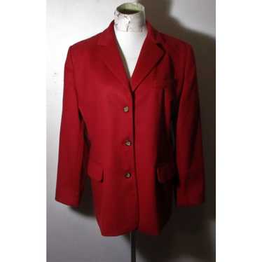 Vintage Women's L.L. BEAN Burgundy Red Cashmere B… - image 1