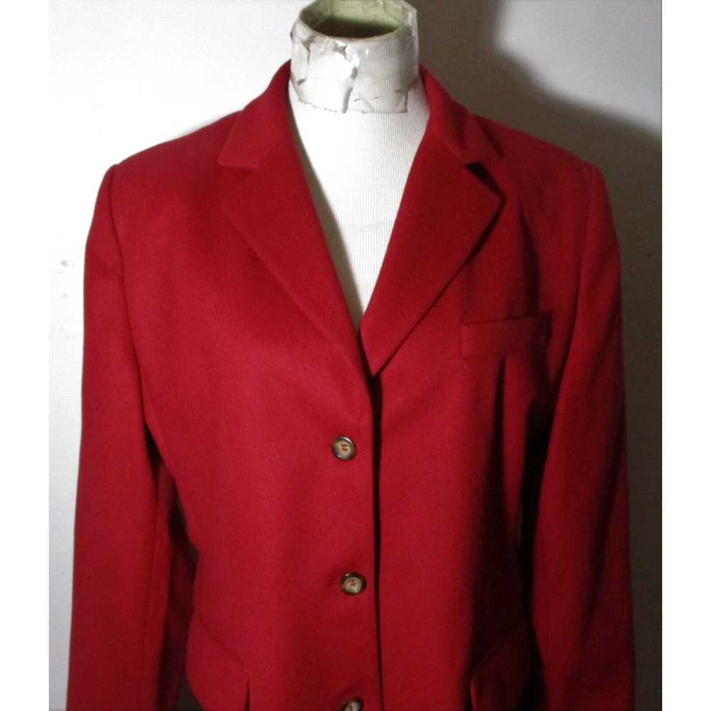 Vintage Women's L.L. BEAN Burgundy Red Cashmere B… - image 2