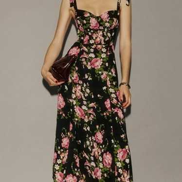 Floral Print Midi Dress - image 1