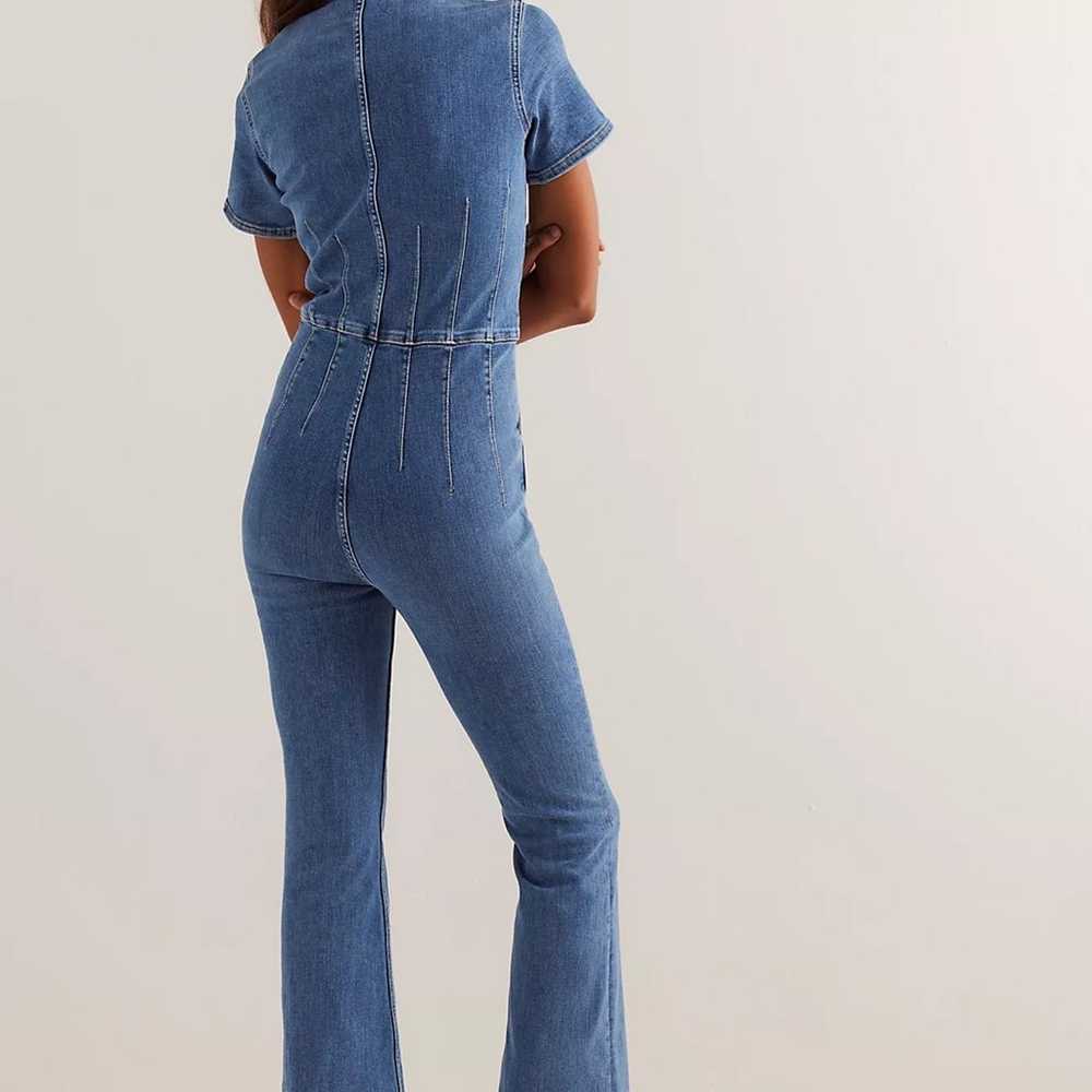 Free People Jayde Denim Jumpsuit S - image 3