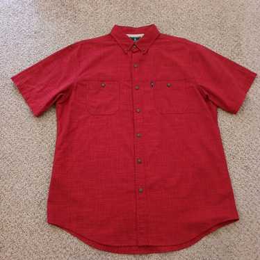 Vintage GH Bass Shirt Mens Large Red Plaid Short … - image 1