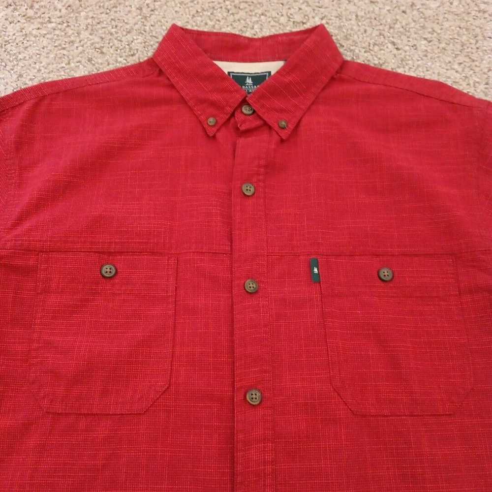 Vintage GH Bass Shirt Mens Large Red Plaid Short … - image 2