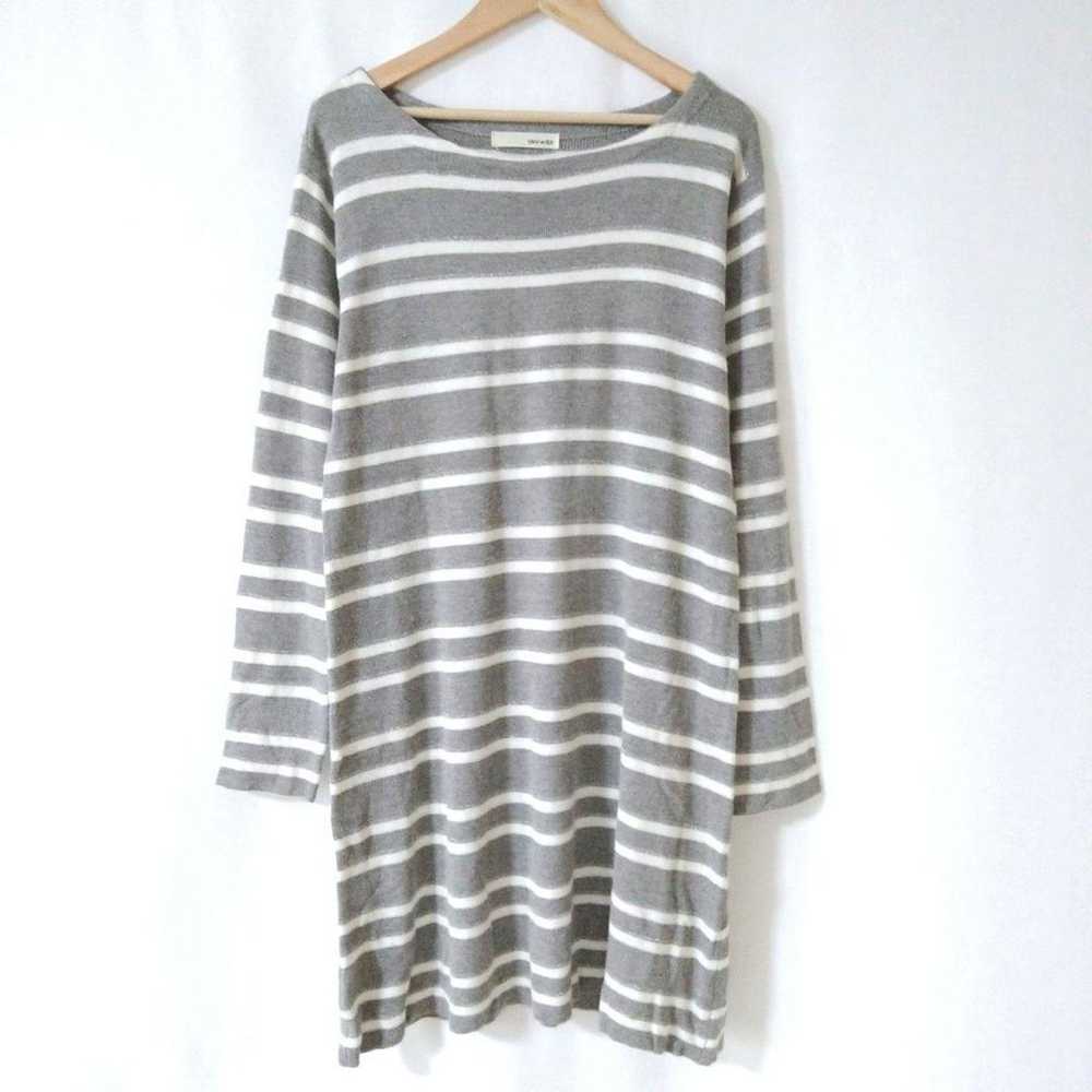 Shularoo one-piece knit border pattern gray boat … - image 11