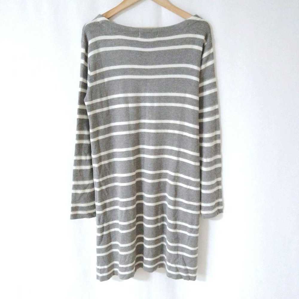 Shularoo one-piece knit border pattern gray boat … - image 2