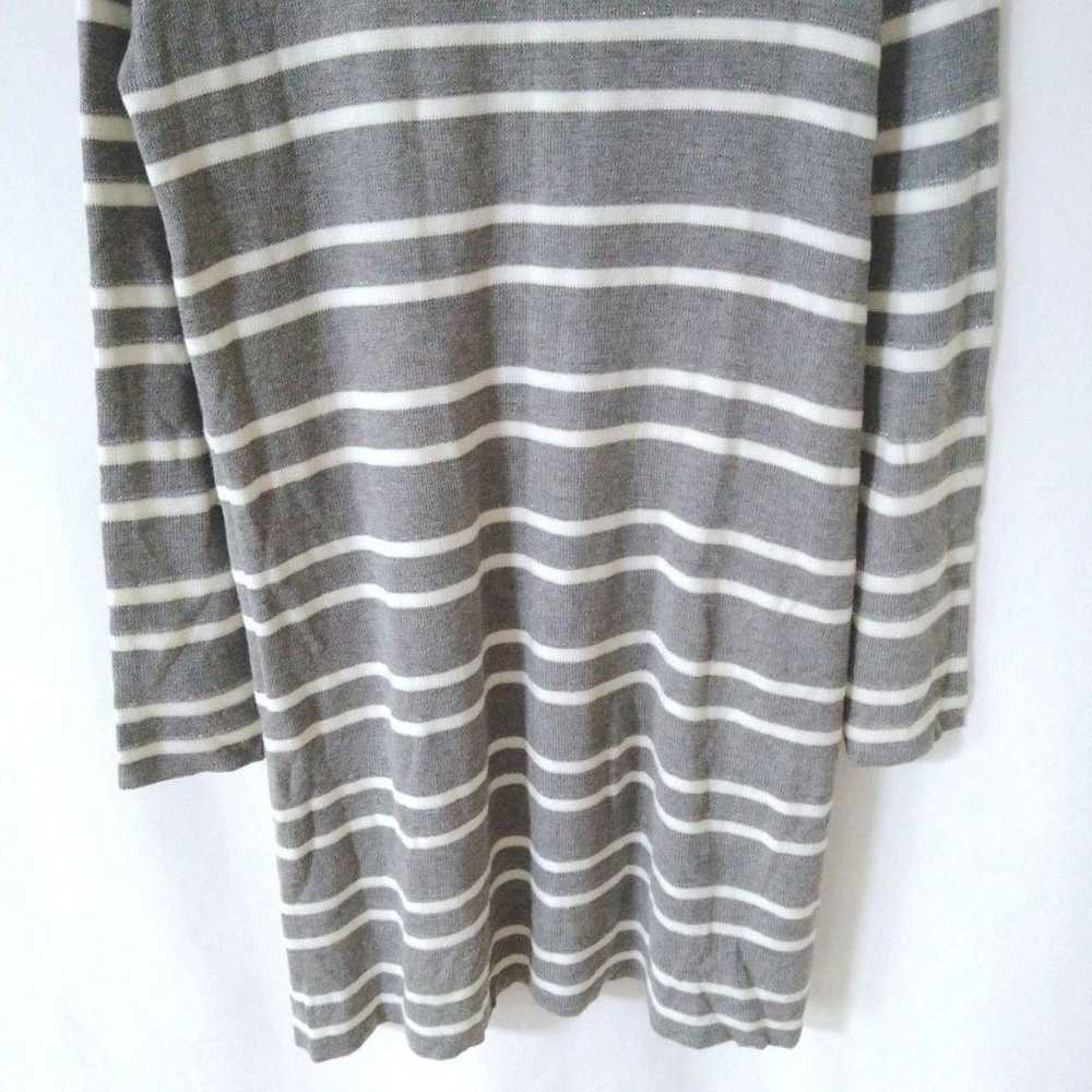 Shularoo one-piece knit border pattern gray boat … - image 6