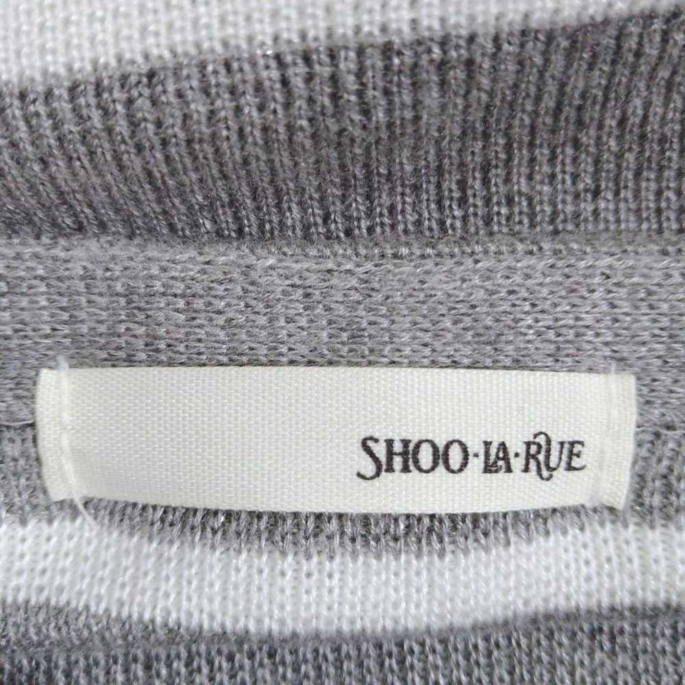 Shularoo one-piece knit border pattern gray boat … - image 7